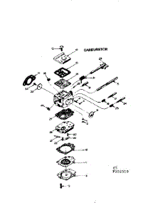 Carburetor parts for Craftsman Chainsaw 917352510 from AppliancePartsPros.com
