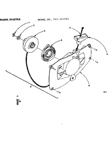 Recoil Starter parts for Craftsman Chainsaw 917352510 from AppliancePartsPros.com
