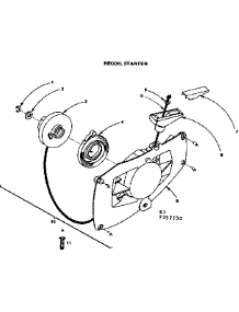 Recoil Starter parts for Craftsman Chainsaw 917352550 from AppliancePartsPros.com