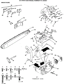 Main Frame parts for Craftsman Chainsaw 917352551 from AppliancePartsPros.com