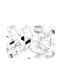 Engine / Housing / Handle parts for Craftsman Gas Walk-Behind Mower 917370401 from AppliancePartsPros.com