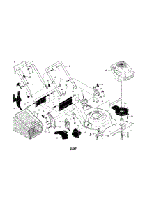 Handle / Engine / Housing / Grassbag parts for Craftsman Gas Walk-Behind Mower 917370533 from AppliancePartsPros.com