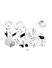 Engine / Housing / Handles parts for Craftsman Gas Walk-Behind Mower 917370536 from AppliancePartsPros.com