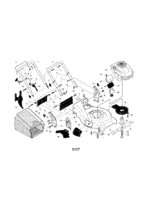 Engine / Housing / Handles parts for Craftsman Gas Walk-Behind Mower 917370543 from AppliancePartsPros.com