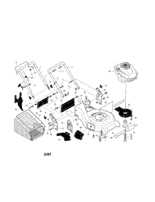 Engine / Housing / Handle / Grassbag parts for Craftsman Gas Walk-Behind Mower 917370561 from AppliancePartsPros.com