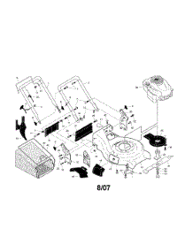 Engine / Housing / Handle parts for Craftsman Gas Walk-Behind Mower 917370565 from AppliancePartsPros.com