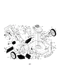 Engine / Housing / Handle parts for Craftsman Gas Walk-Behind Mower 917370690 from AppliancePartsPros.com