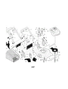 Handle / Housing / Engine / Grassbag parts for Craftsman Gas Walk-Behind Mower 917370722 from AppliancePartsPros.com