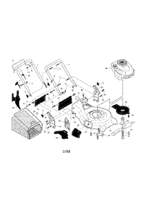 Handle / Engine / Housing parts for Craftsman Gas Walk-Behind Mower 917370752 from AppliancePartsPros.com