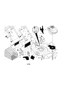 Engine / Housing / Handle parts for Craftsman Gas Walk-Behind Mower 917370760 from AppliancePartsPros.com