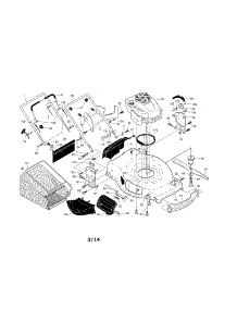 Engine / Housing / Handle parts for Craftsman Gas Walk-Behind Mower 917370890 from AppliancePartsPros.com