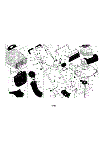 Handle / Engine / Housing parts for Craftsman Gas Walk-Behind Mower 917371032 from AppliancePartsPros.com