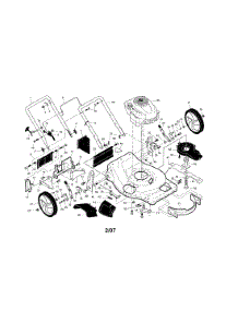 Engine / Housing / Handle parts for Craftsman Gas Walk-Behind Mower 917371631 from AppliancePartsPros.com