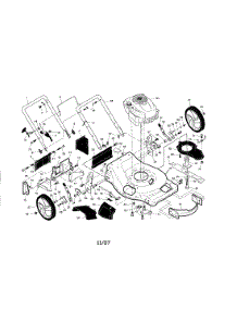 Engine / Housing / Handle parts for Craftsman Gas Walk-Behind Mower 917371660 from AppliancePartsPros.com