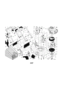 Engine / Housing / Handle / Grassbag parts for Craftsman Gas Walk-Behind Mower 917371820 from AppliancePartsPros.com