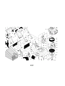 Engine / Housing / Handles parts for Craftsman Gas Walk-Behind Mower 917371822 from AppliancePartsPros.com