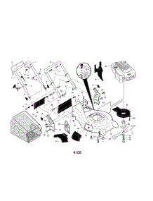 Engine / Housing / Handle parts for Craftsman Gas Walk-Behind Mower 917371830 from AppliancePartsPros.com