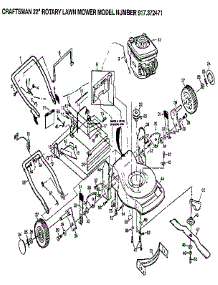 Main Frame parts for Craftsman Gas Walk-Behind Mower 917372471 from AppliancePartsPros.com