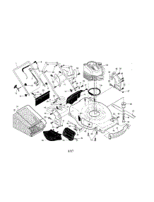 Engine / Housing / Handles parts for Craftsman Gas Walk-Behind Mower 917372751 from AppliancePartsPros.com