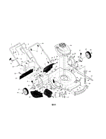 Engine / Housing / Handle parts for Craftsman Gas Walk-Behind Mower 917374011 from AppliancePartsPros.com
