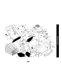 Handle / Engine / Housing parts for Craftsman Gas Walk-Behind Mower 917374352 from AppliancePartsPros.com