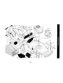 Engine / Housing / Handle parts for Craftsman Gas Walk-Behind Mower 917374553 from AppliancePartsPros.com