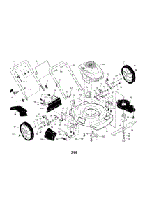 Handle / Engine / Housing parts for Craftsman Gas Walk-Behind Mower 917375011 from AppliancePartsPros.com