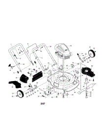 Engine / Housing / Handle parts for Craftsman Gas Walk-Behind Mower 917375610 from AppliancePartsPros.com