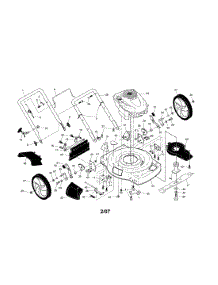 Engine / Housing / Handle parts for Craftsman Gas Walk-Behind Mower 917375620 from AppliancePartsPros.com