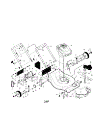 Engine / Housing / Handle parts for Craftsman Gas Walk-Behind Mower 917376055 from AppliancePartsPros.com