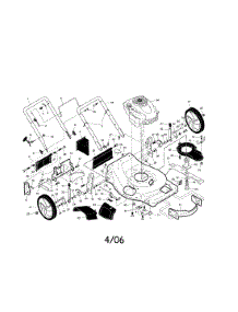 Engine / Housing / Handles parts for Craftsman Gas Walk-Behind Mower 917376163 from AppliancePartsPros.com