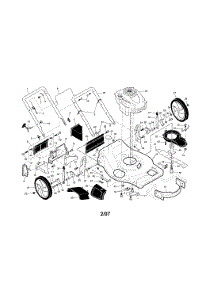 Handle / Engine / Housing parts for Craftsman Gas Walk-Behind Mower 917376165 from AppliancePartsPros.com