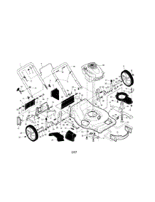 Engine / Housing / Handle parts for Craftsman Gas Walk-Behind Mower 917376166 from AppliancePartsPros.com