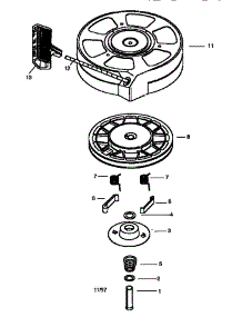Rewind Starter parts for Craftsman Gas Walk-Behind Mower 917376282 from AppliancePartsPros.com