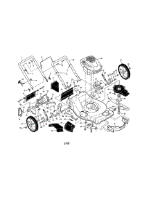 Engine / Housing / Handle parts for Craftsman Gas Walk-Behind Mower 917376460 from AppliancePartsPros.com