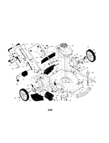 Handle / Engine / Housing parts for Craftsman Gas Walk-Behind Mower 917376590 from AppliancePartsPros.com