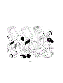 Engine / Housing / Handles parts for Craftsman Gas Walk-Behind Mower 917376654 from AppliancePartsPros.com