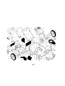 Engine / Housing / Handle parts for Craftsman Gas Walk-Behind Mower 917376730 from AppliancePartsPros.com