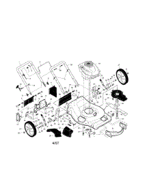 Engine / Housing / Handles parts for Craftsman Gas Walk-Behind Mower 917376731 from AppliancePartsPros.com