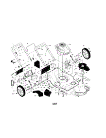 Engine / Housing / Handle parts for Craftsman Gas Walk-Behind Mower 917376732 from AppliancePartsPros.com