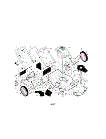 Engine / Housing / Handles parts for Craftsman Gas Walk-Behind Mower 917376733 from AppliancePartsPros.com