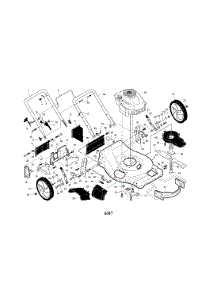 Engine / Housing / Handle parts for Craftsman Gas Walk-Behind Mower 917376744 from AppliancePartsPros.com