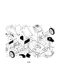 Engine / Housing / Handle parts for Craftsman Gas Walk-Behind Mower 917376746 from AppliancePartsPros.com