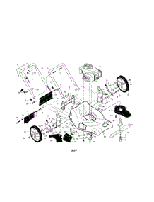 Engine / Housing / Handle parts for Craftsman Gas Walk-Behind Mower 917376783 from AppliancePartsPros.com