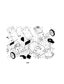 Engine / Housing / Handle parts for Craftsman Gas Walk-Behind Mower 917376801 from AppliancePartsPros.com