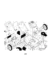 Engine / Housing / Handle parts for Craftsman Gas Walk-Behind Mower 917376804 from AppliancePartsPros.com