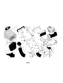 Engine / Housing / Handle parts for Craftsman Gas Walk-Behind Mower 917376991 from AppliancePartsPros.com