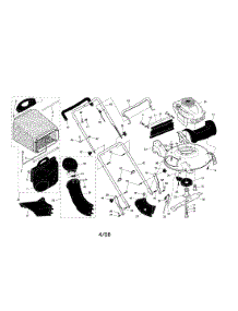 Engine / Housing / Handle parts for Craftsman Gas Walk-Behind Mower 917377012 from AppliancePartsPros.com