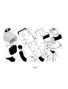 Engine / Housing / Handle parts for Craftsman Gas Walk-Behind Mower 917377013 from AppliancePartsPros.com