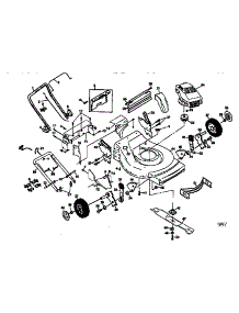 Main Frame parts for Craftsman Gas Walk-Behind Mower 917377332 from AppliancePartsPros.com